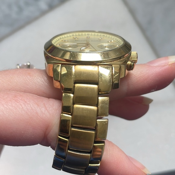 Michael Kors Gold & Diamond Watch - Picture 5 of 8